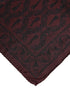 Dolce & Gabbana Maroon Black Printed Square Men Foulard Scarf